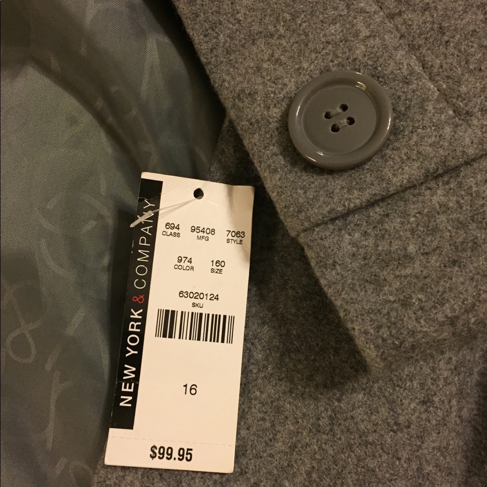 New York & Co. trench coat size 16 NWT - Picture 4 of 8